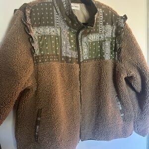 DRIFTWOOD Olive and Cream Patchwork Jacket